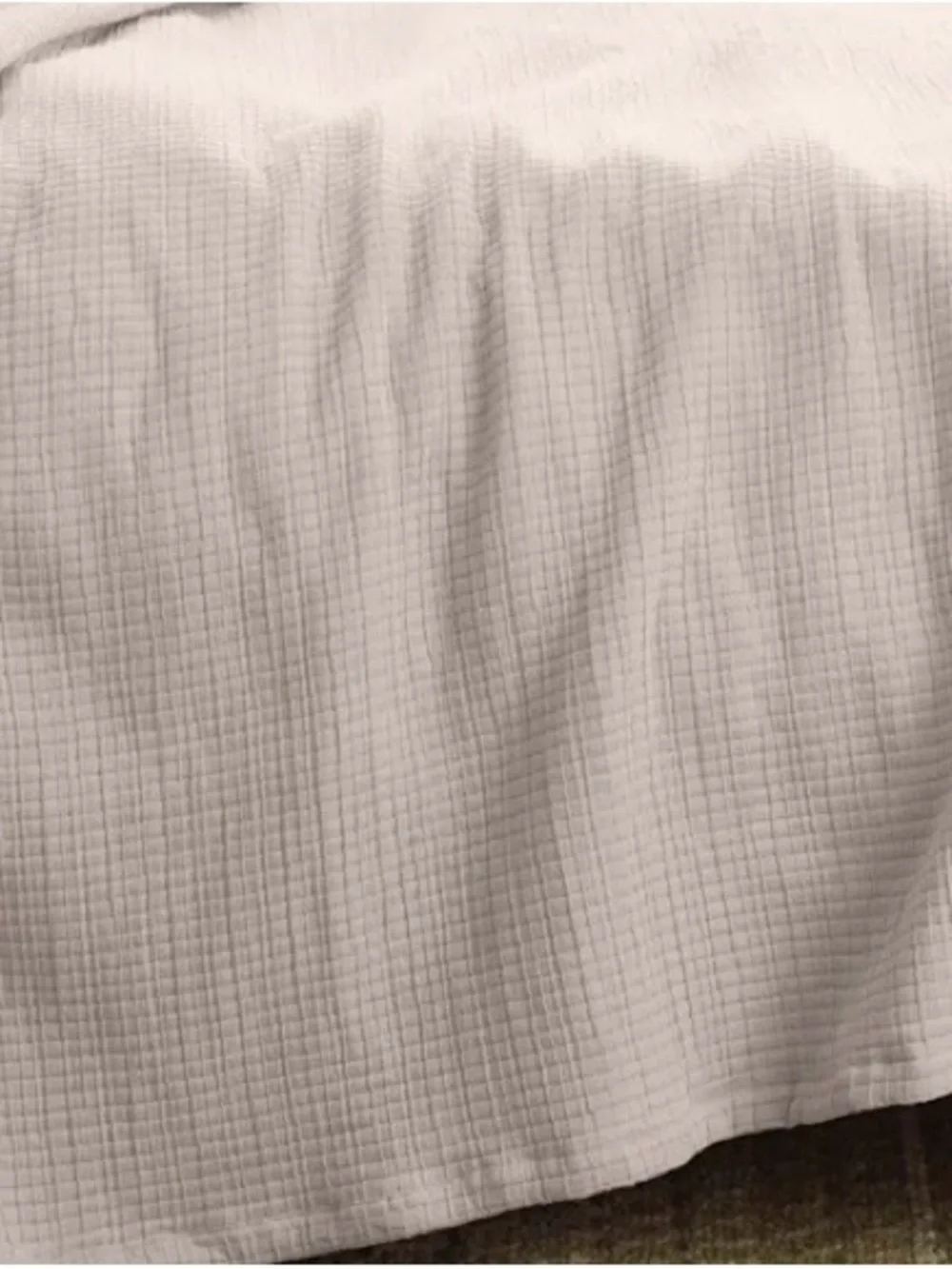 NWT Quince Organic Ribbed Cotton Coverlet, Twin (Sand)